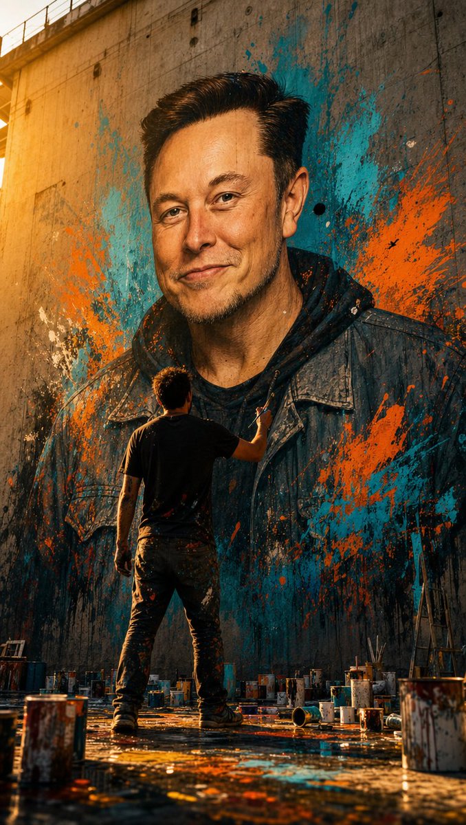Street Artist Mural Transformation AI image template preview