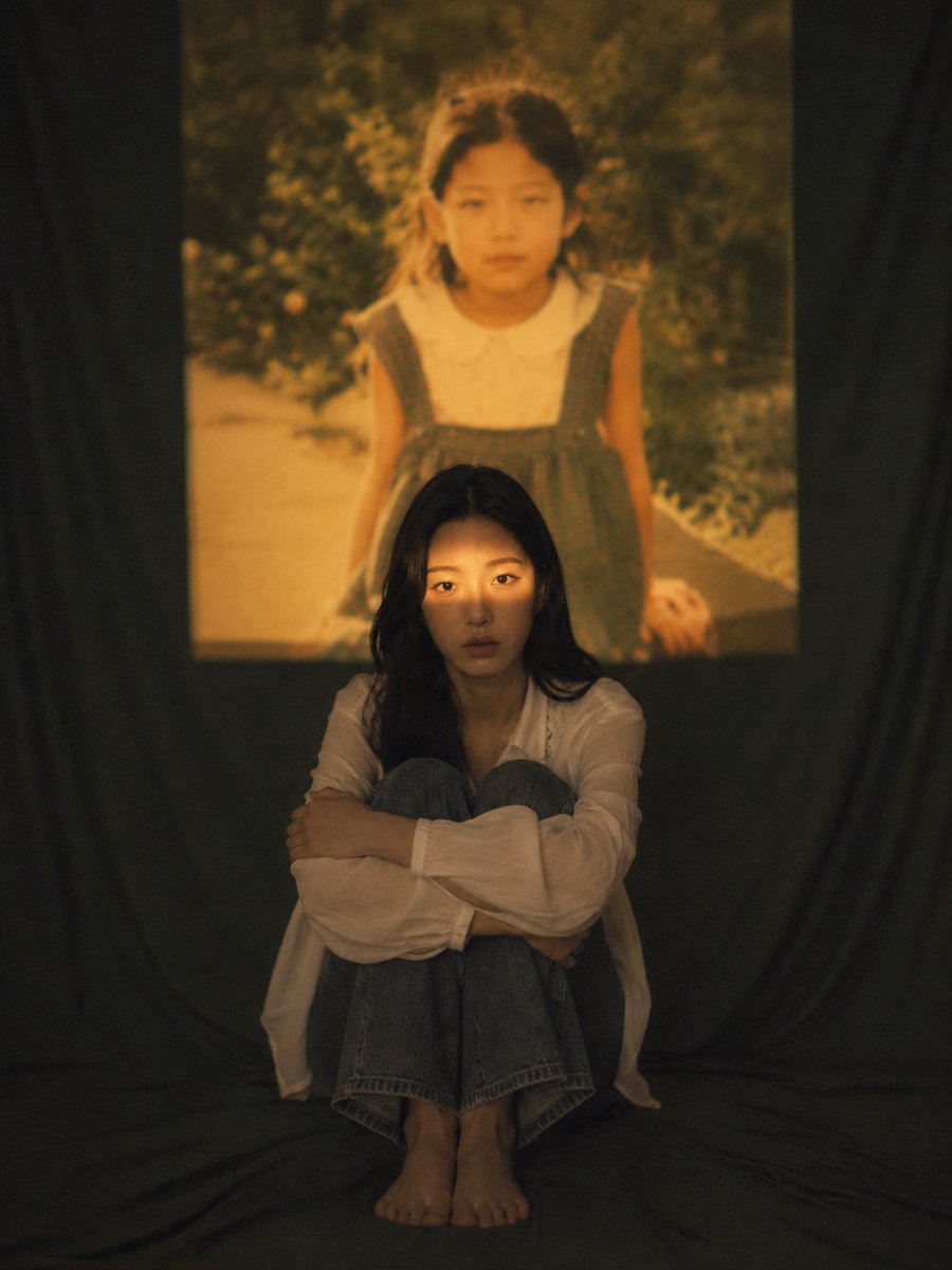 Vintage Film Projection Portrait AI image template preview