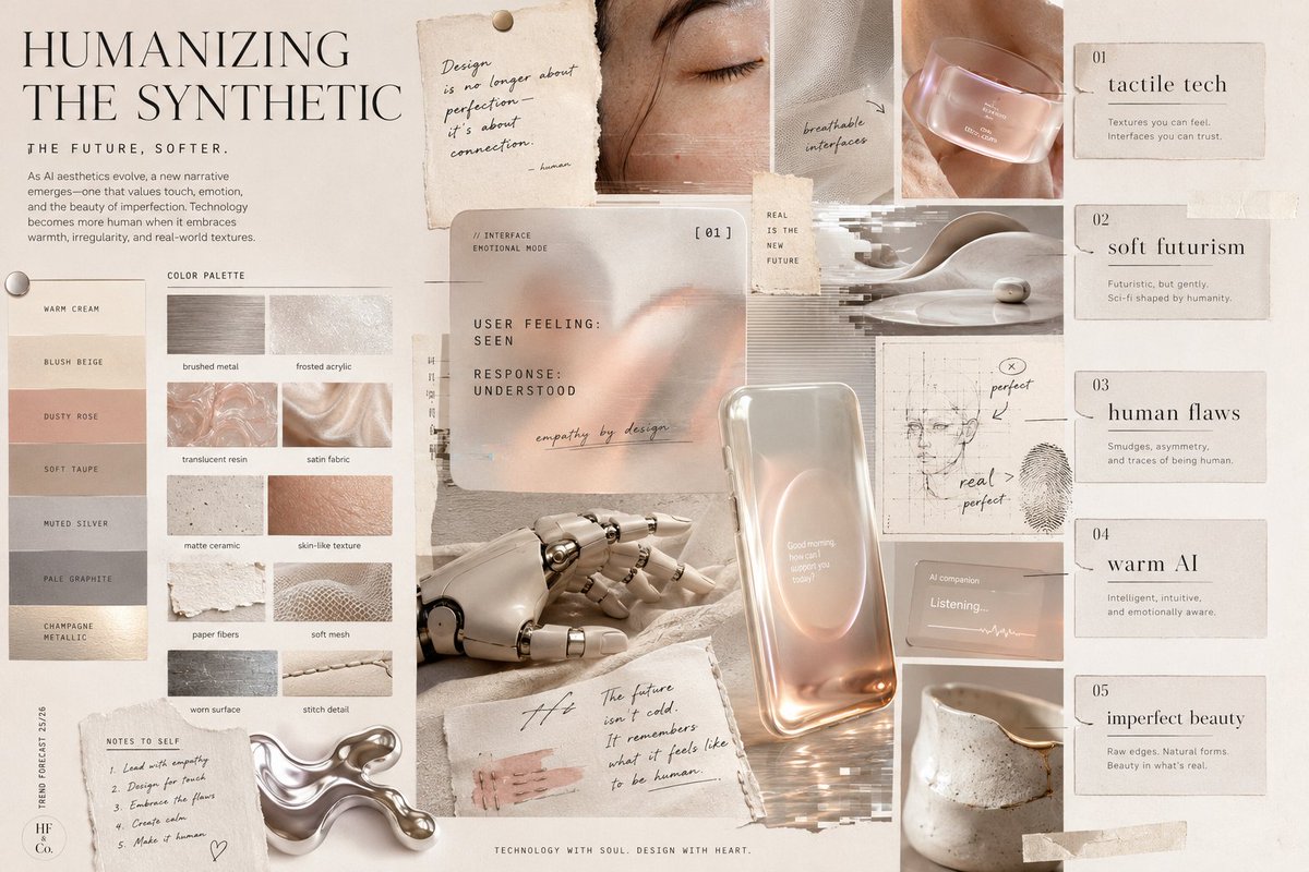 Visual Trend Analysis Moodboard AI image template preview