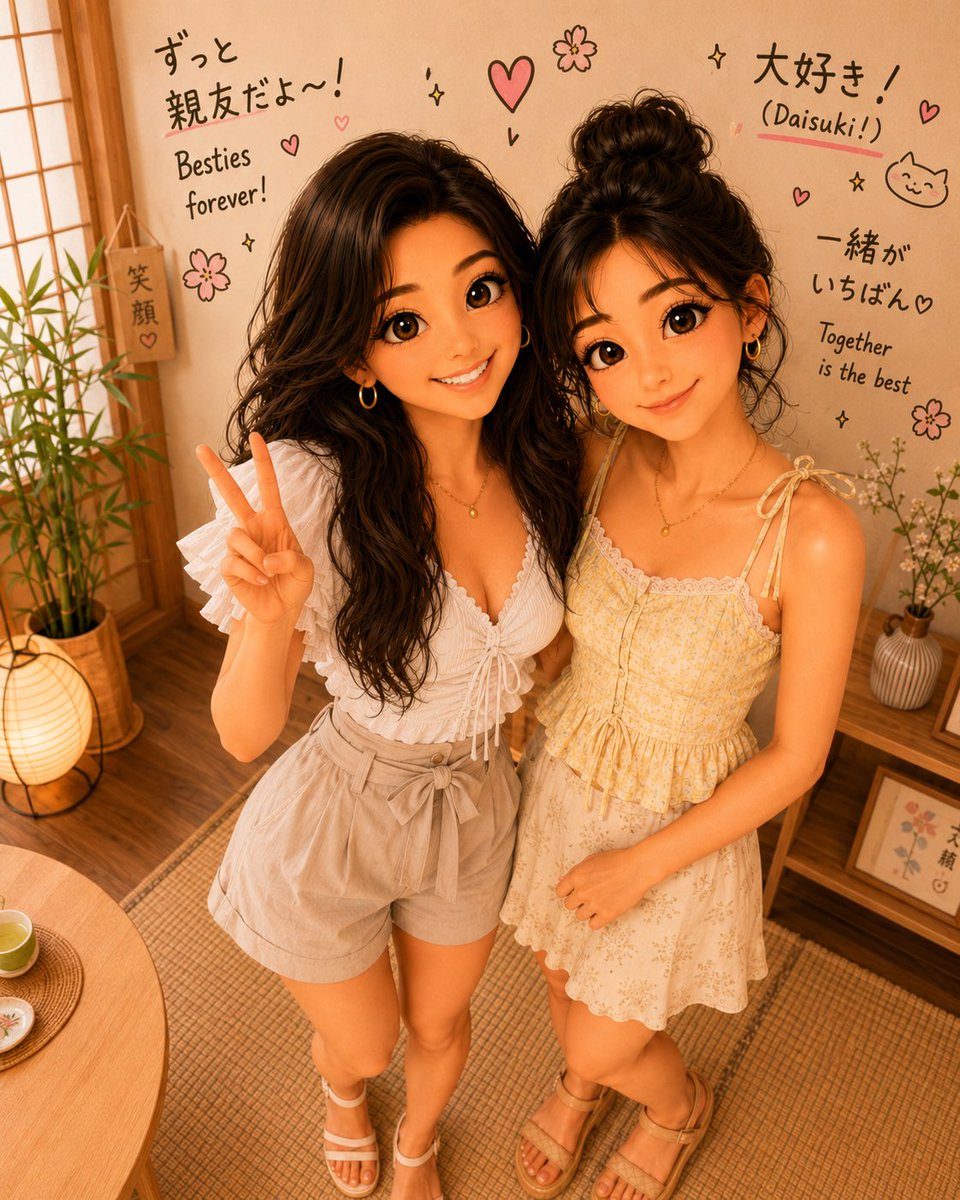 High-Definition Japanese Selfie Portrait AI image template preview