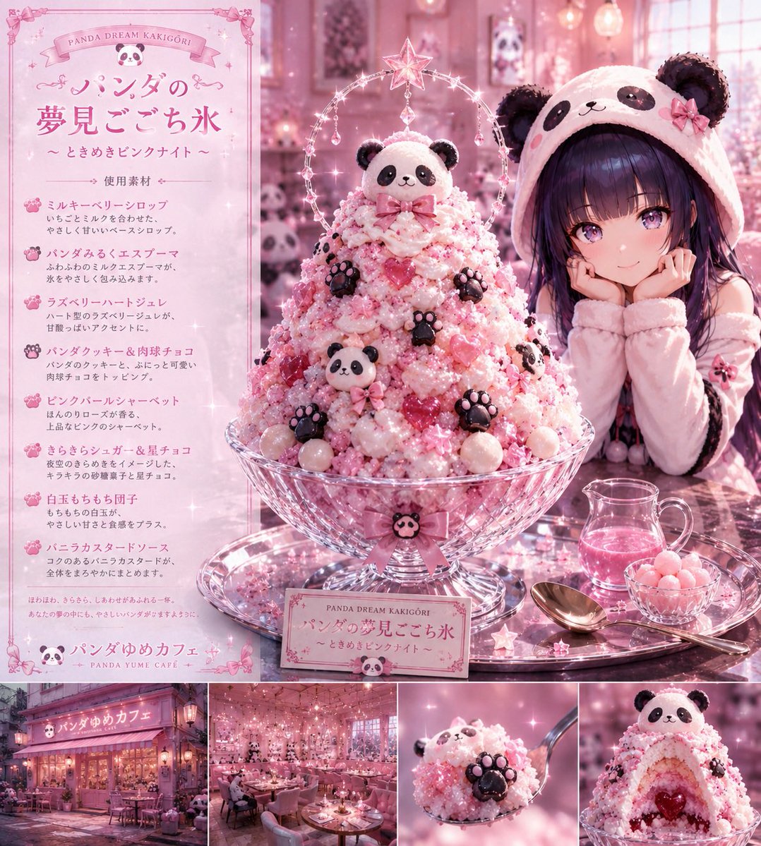 Fantasy Japanese Kakigori Design AI image template preview