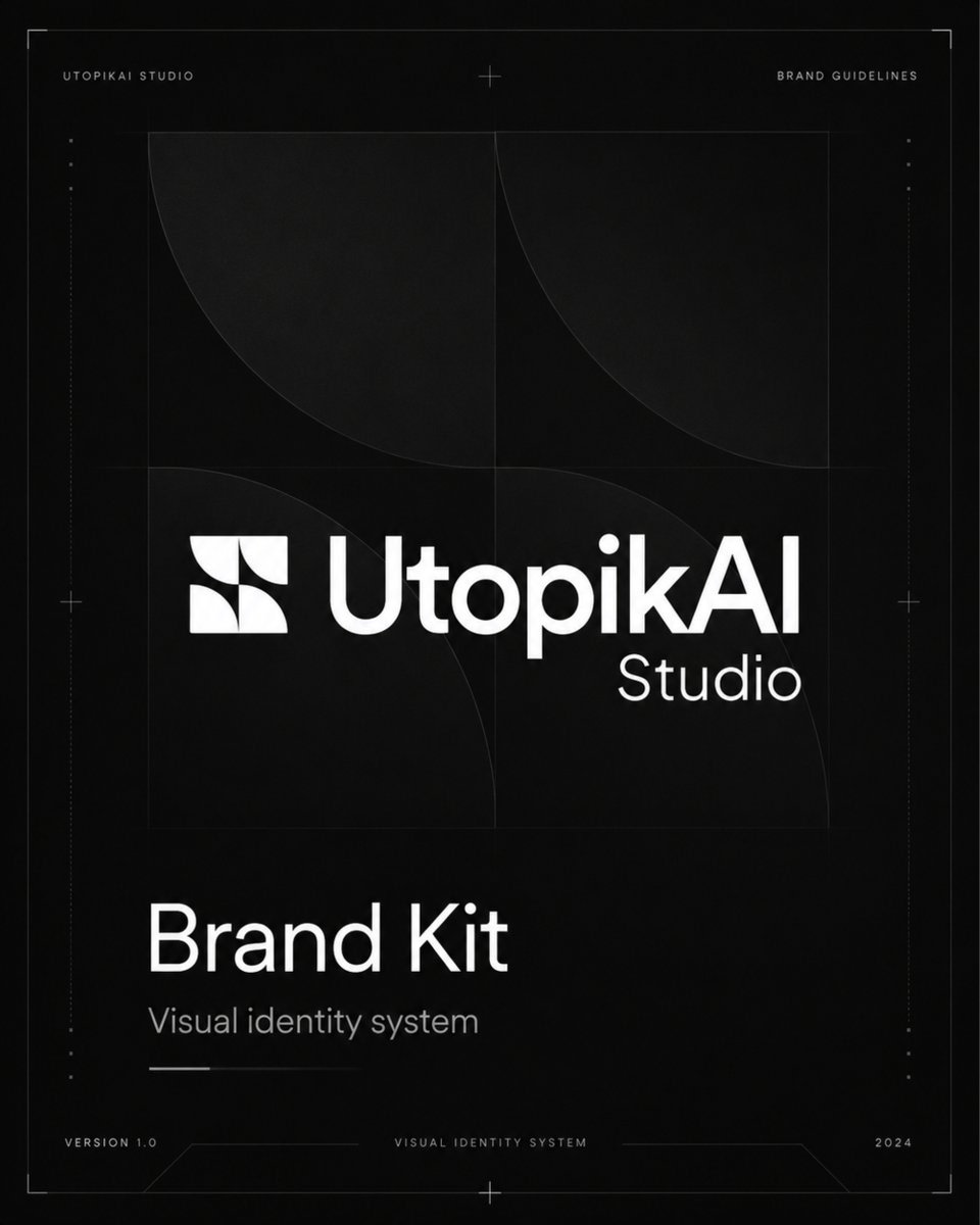 Monochrome AI Studio Brand Kit Cover AI image template preview