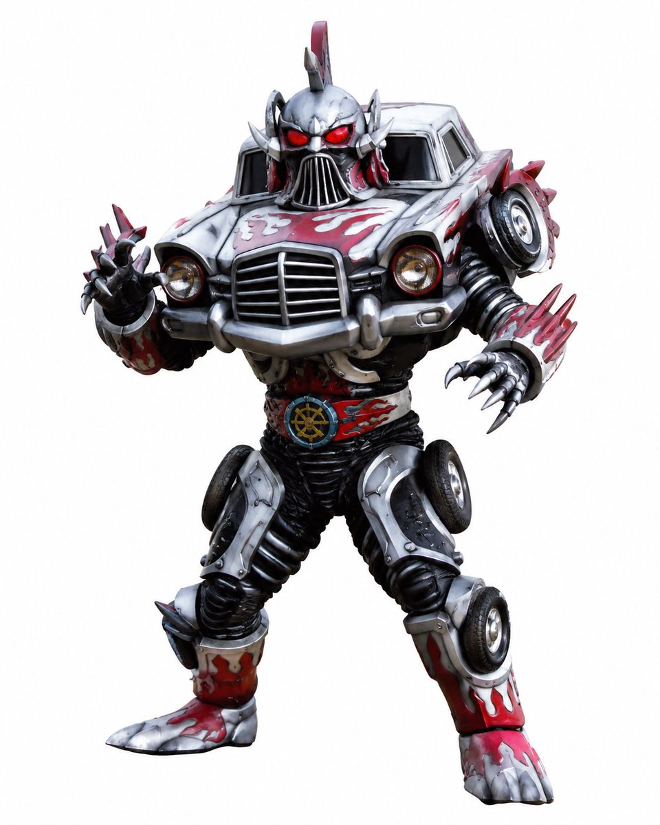 Vintage Car Kaijin Villain AI image template preview