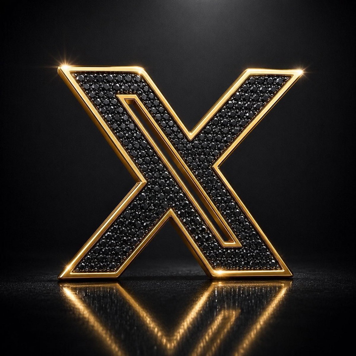 Luxury Diamond X Logo AI image template preview