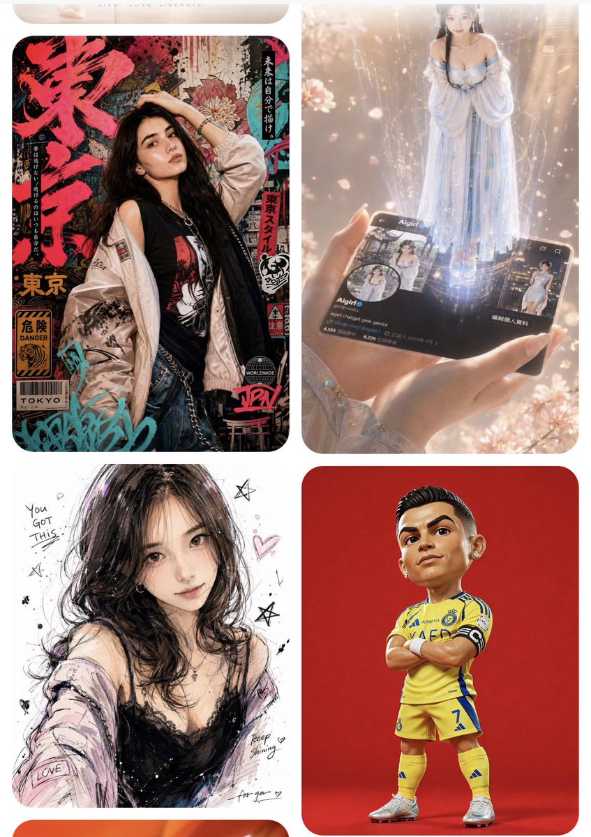 AI Inspiration Gallery Grid AI image template preview