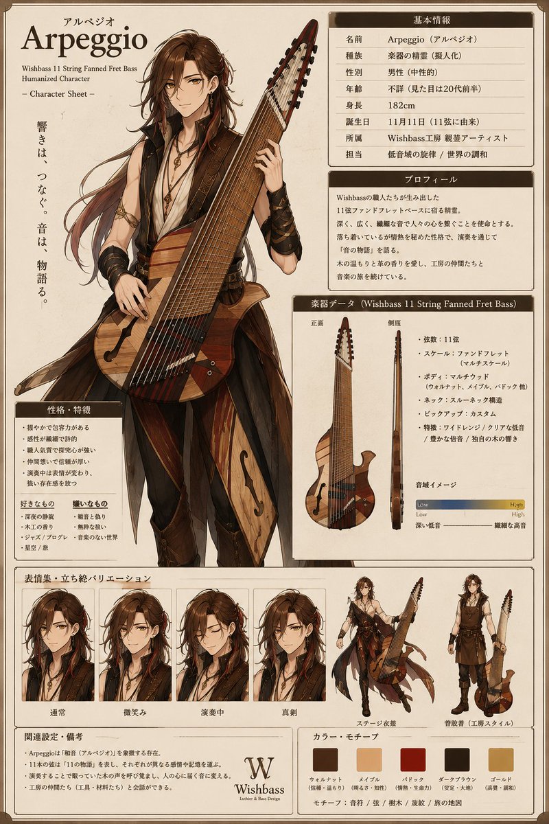 Arpeggio Bass Humanization Sheet AI image template preview