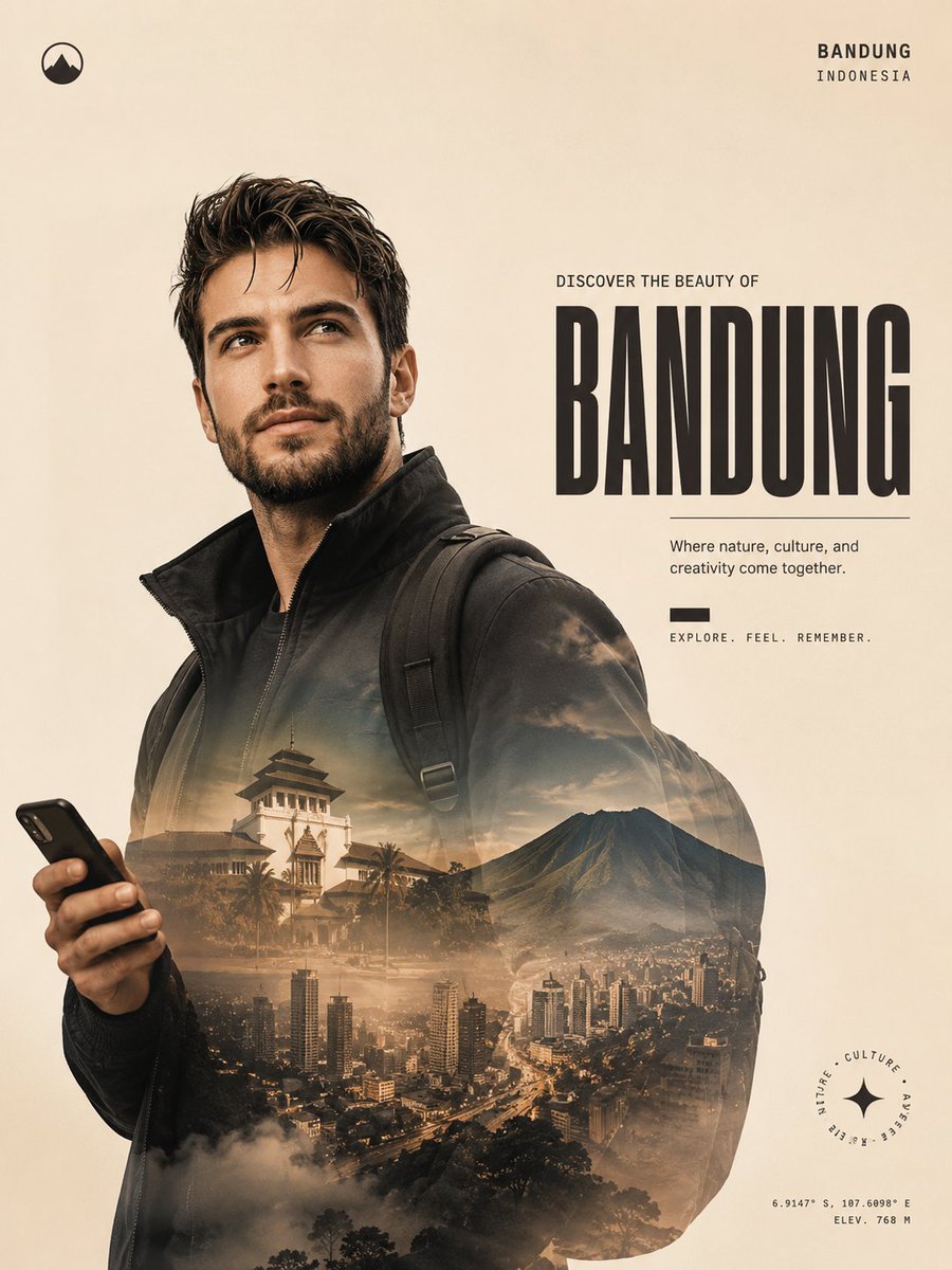 Cinematic Double Exposure Travel Poster example 3