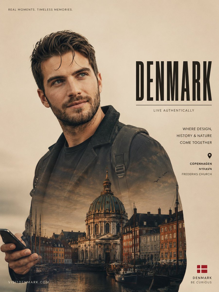 Cinematic Double Exposure Travel Poster example 4