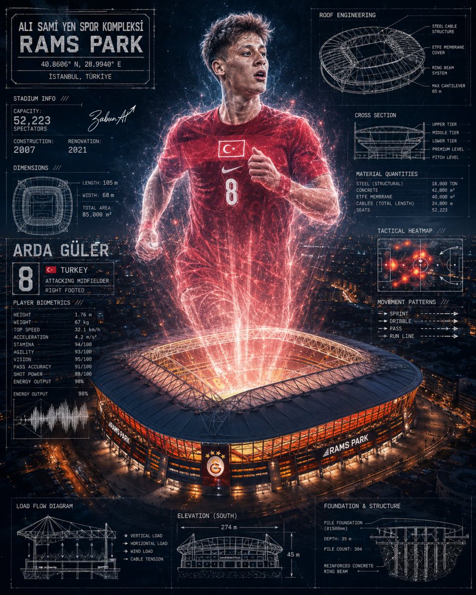 Rams Park Football Tech Poster AI image template preview