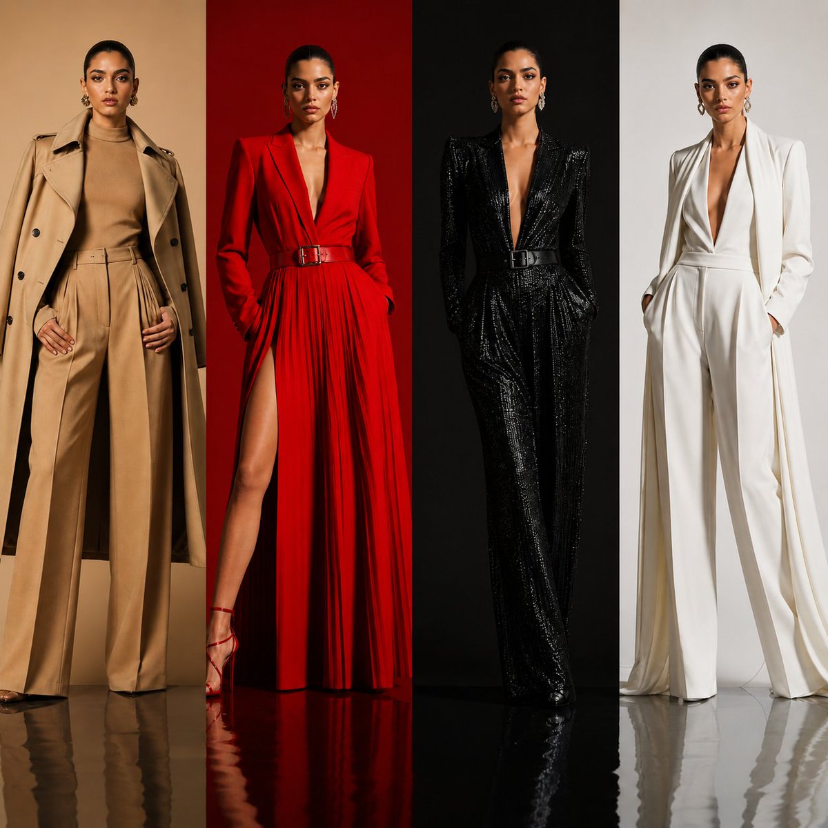 Luxury Fashion Color Block Campaign AI image template preview