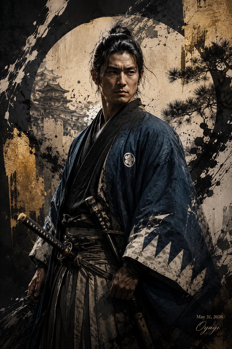 Shinsengumi Samurai Poster AI image template preview