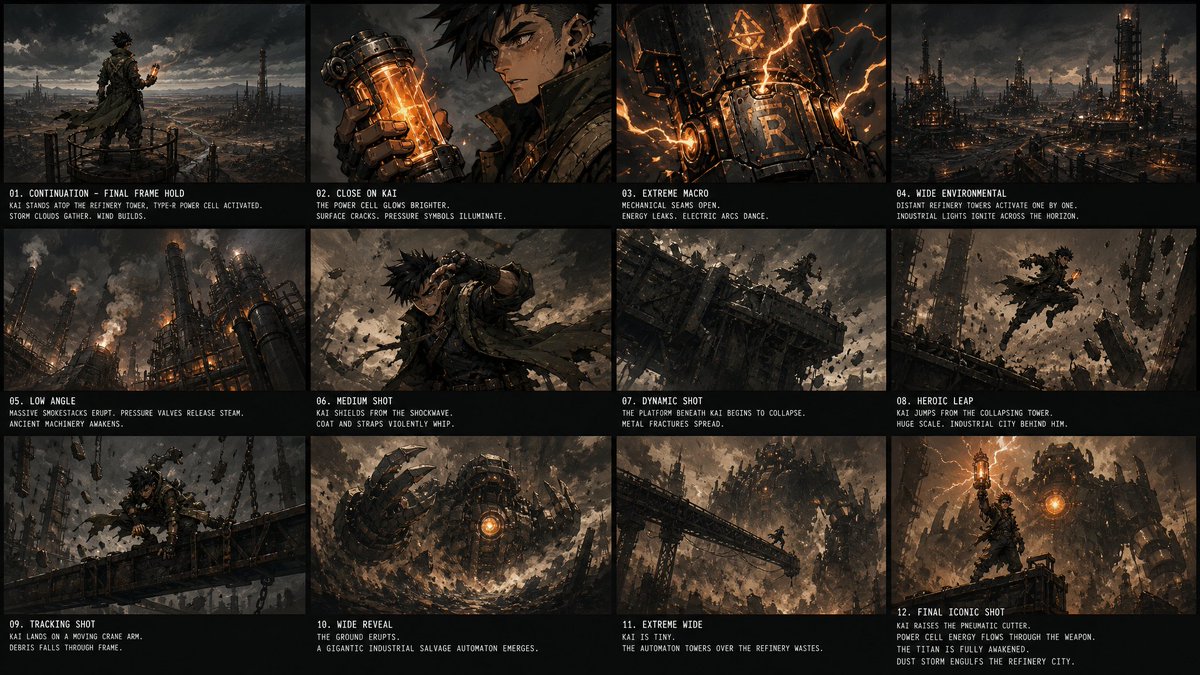 Kai Industrial Titan Storyboard AI image template preview