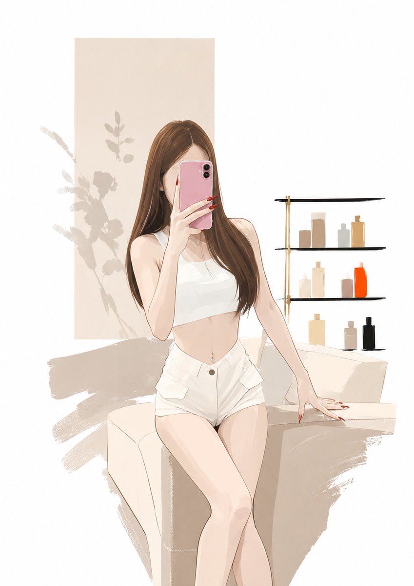 Photo to Minimalist Magazine Illustration AI image template preview