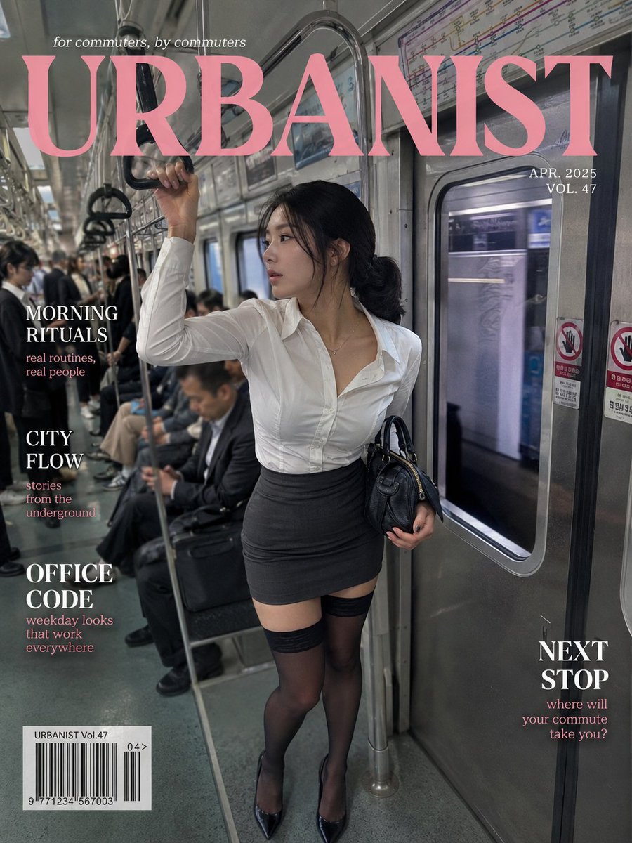 Urbanist Subway Magazine Cover AI image template preview