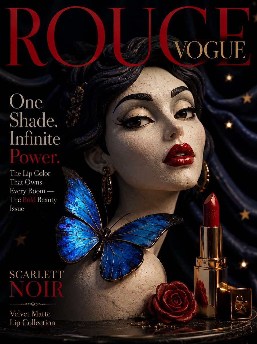 Claymation Luxury Magazine Cover AI image template preview