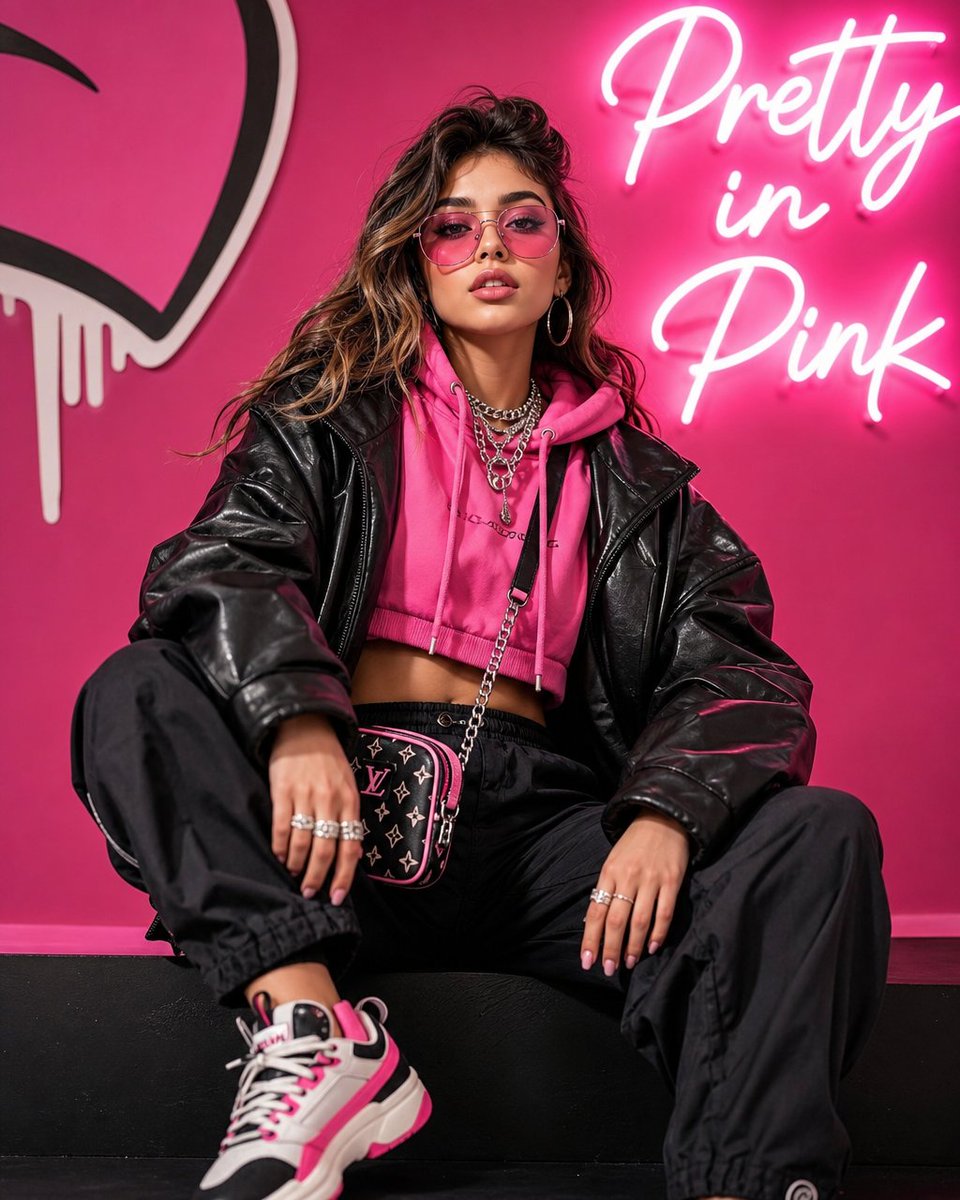 Streetwear Pop Portrait AI image template preview