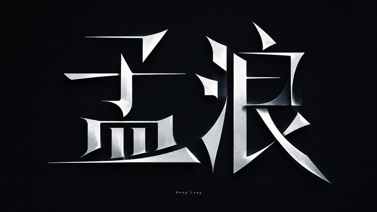 Modern Heterogeneous Chinese Font Design example 2