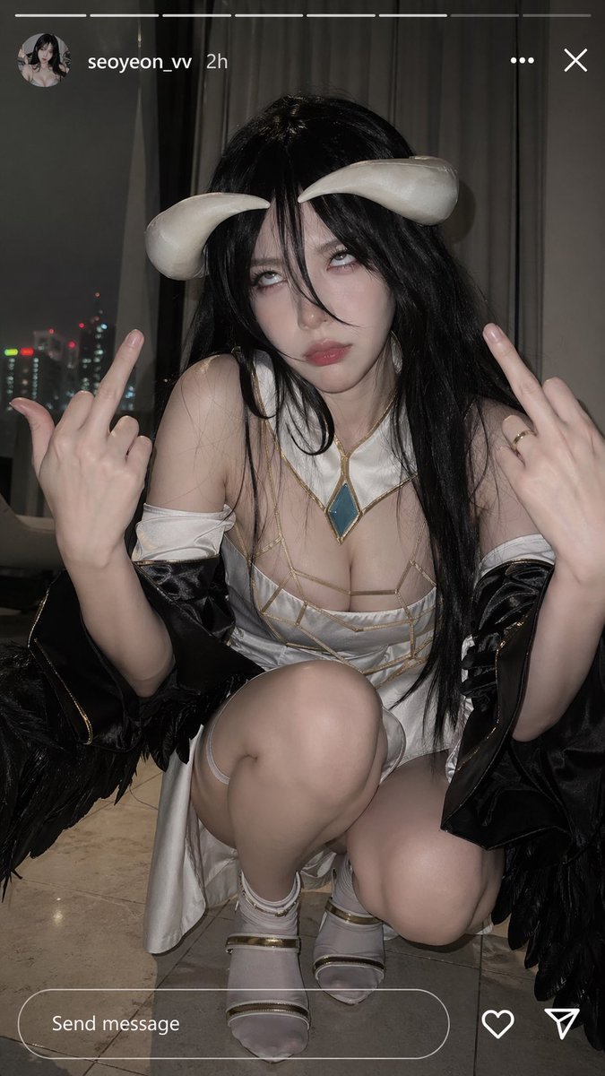 Albedo Cosplay Instagram Story AI image template preview
