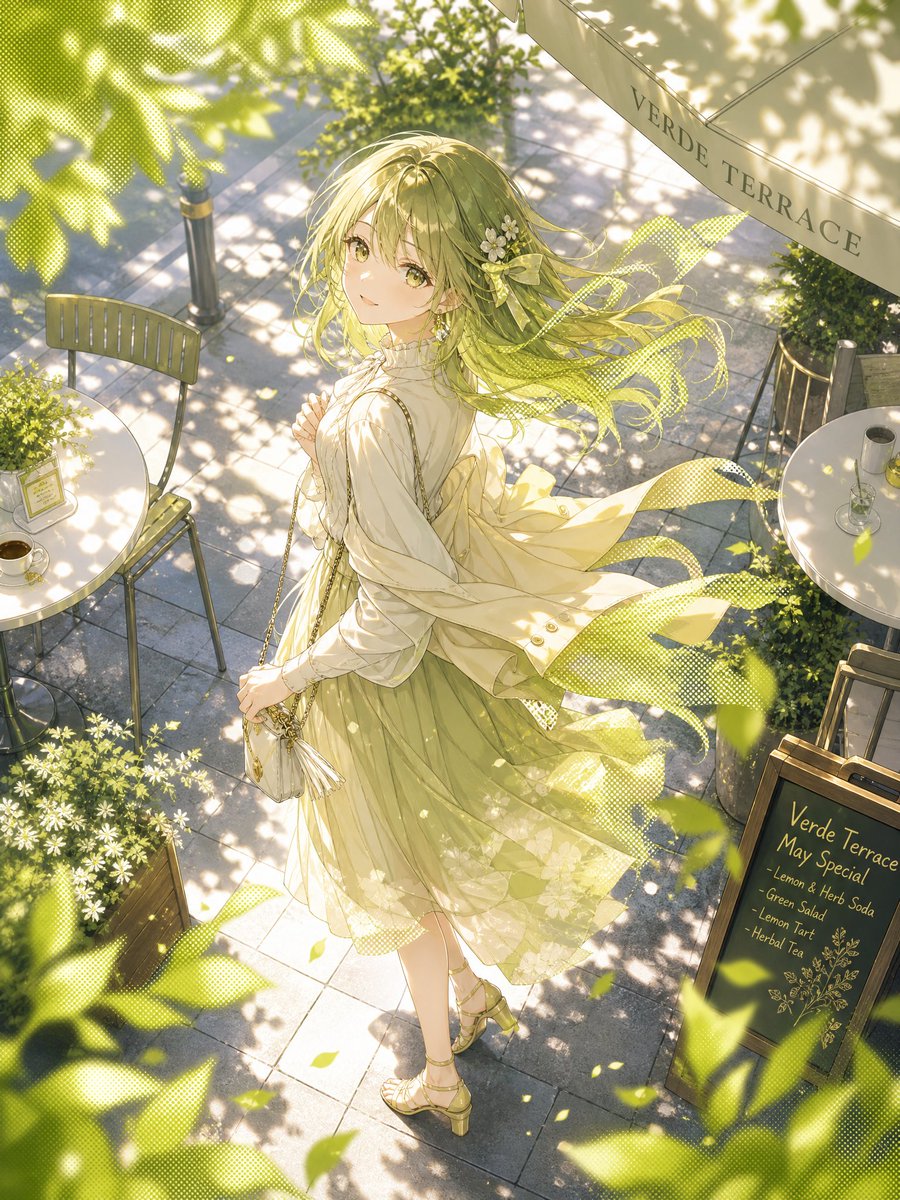 Windy Verde Terrace Anime Girl AI image template preview