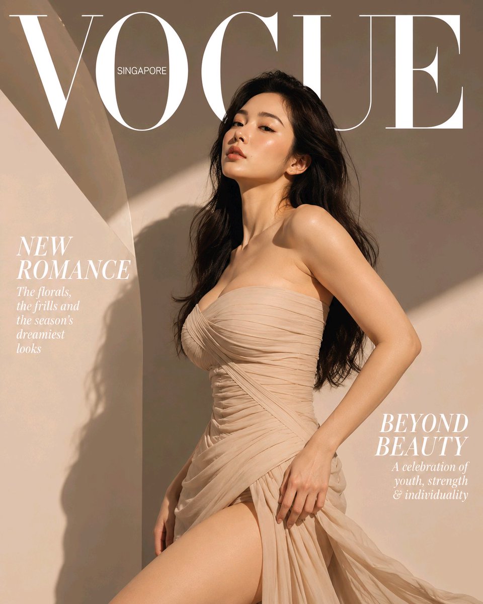 High-End Fashion Magazine Cover AI image template preview