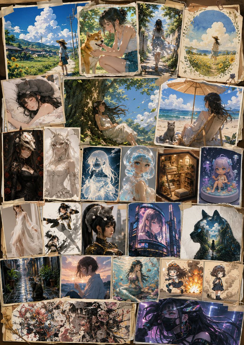 AI Art History Scrapbook AI image template preview