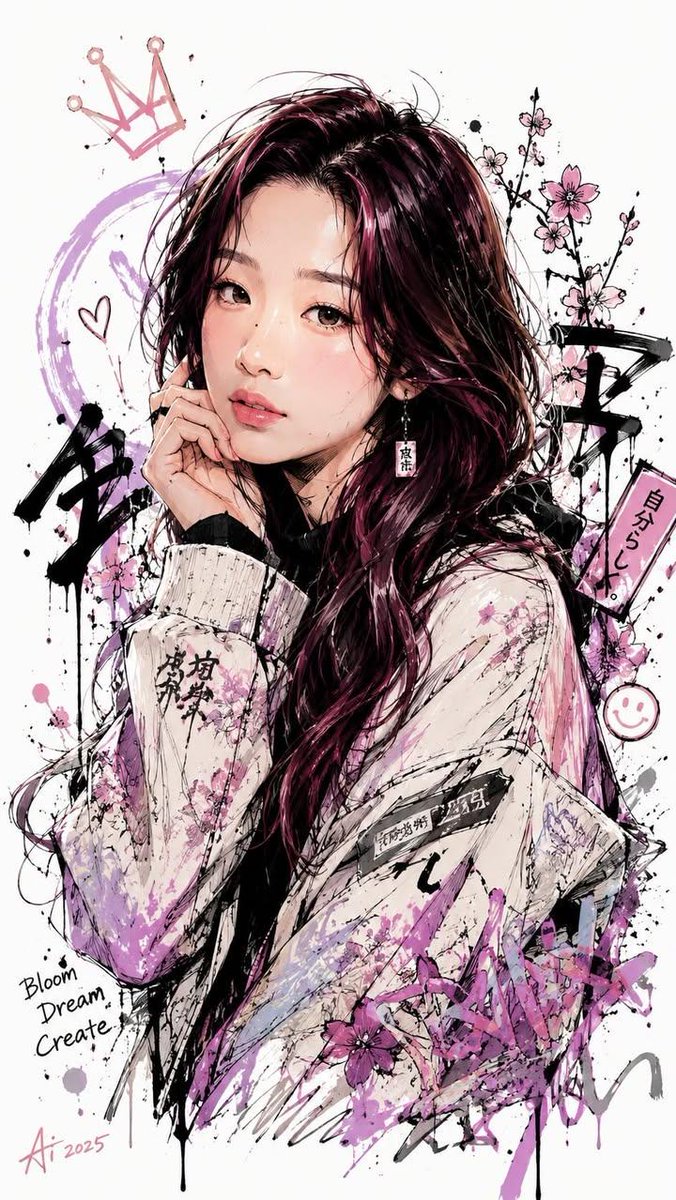 Japanese Ink Splatter Comic Illustration example 2