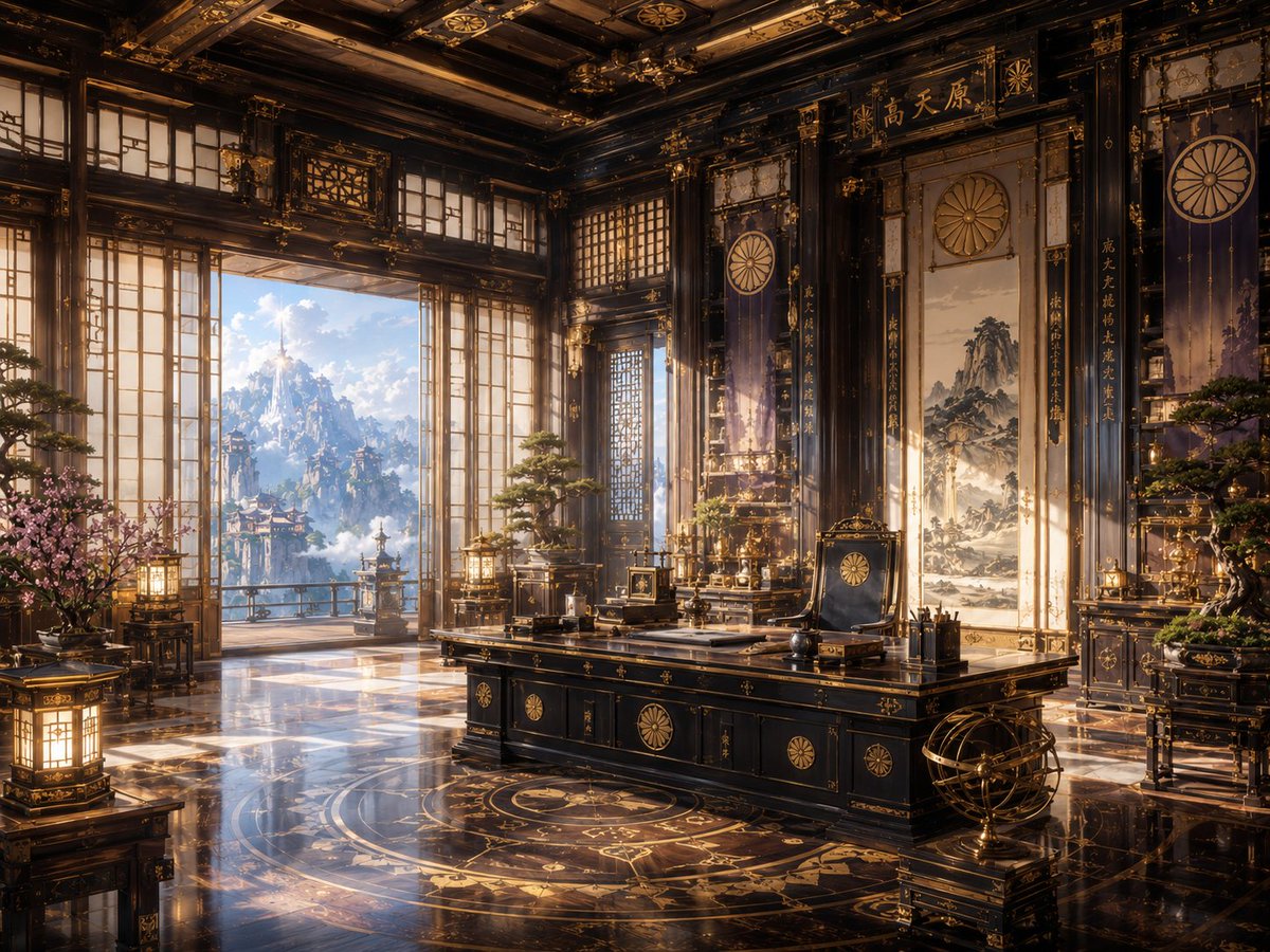 NeoNippon Imperial Throne Hall example 2