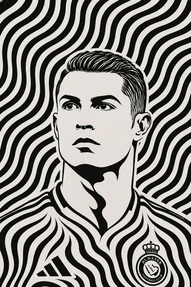 Black and White Optical Illusion Portrait AI image template preview
