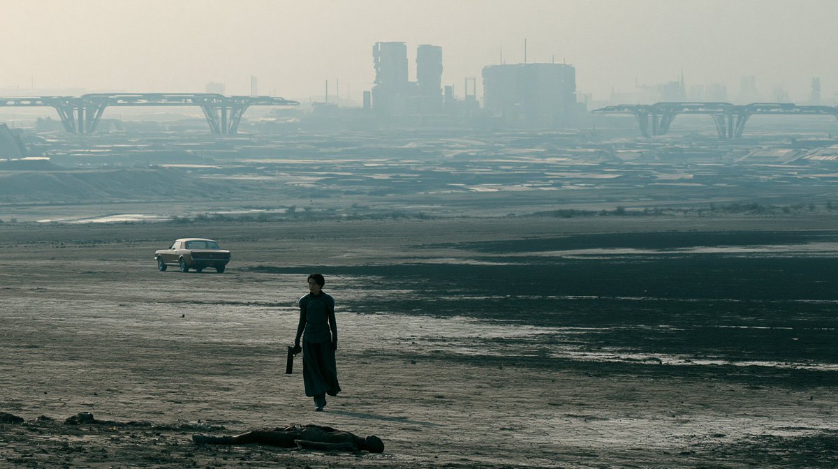 Dystopian Sci-Fi Wasteland Film Still AI image template preview