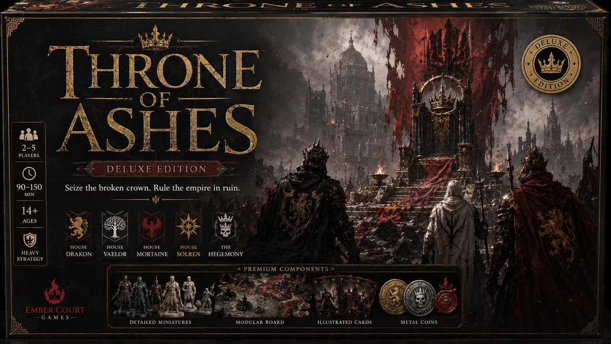 Throne of Ashes Deluxe Box Front AI image template preview