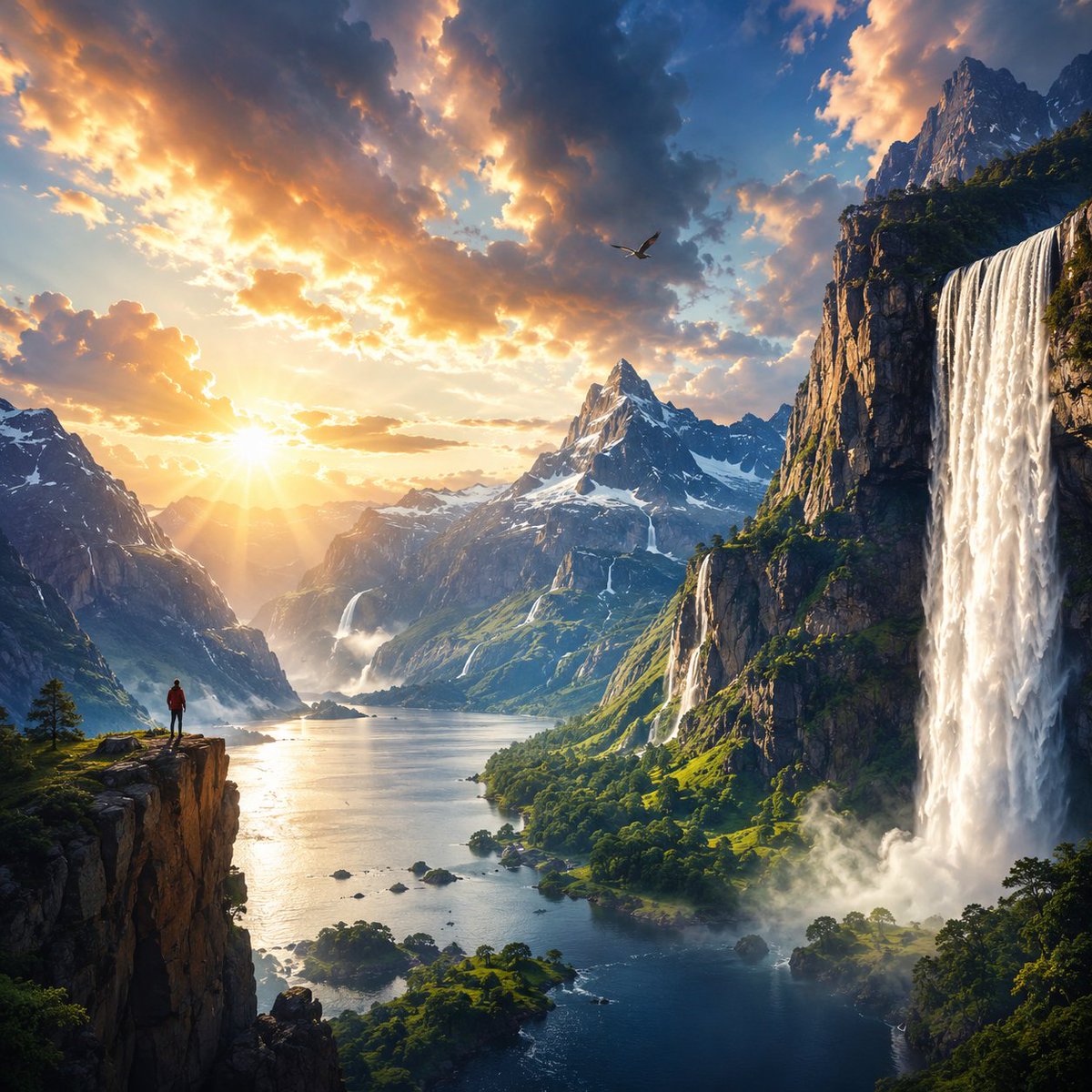 Grand Nature Landscape AI image template preview