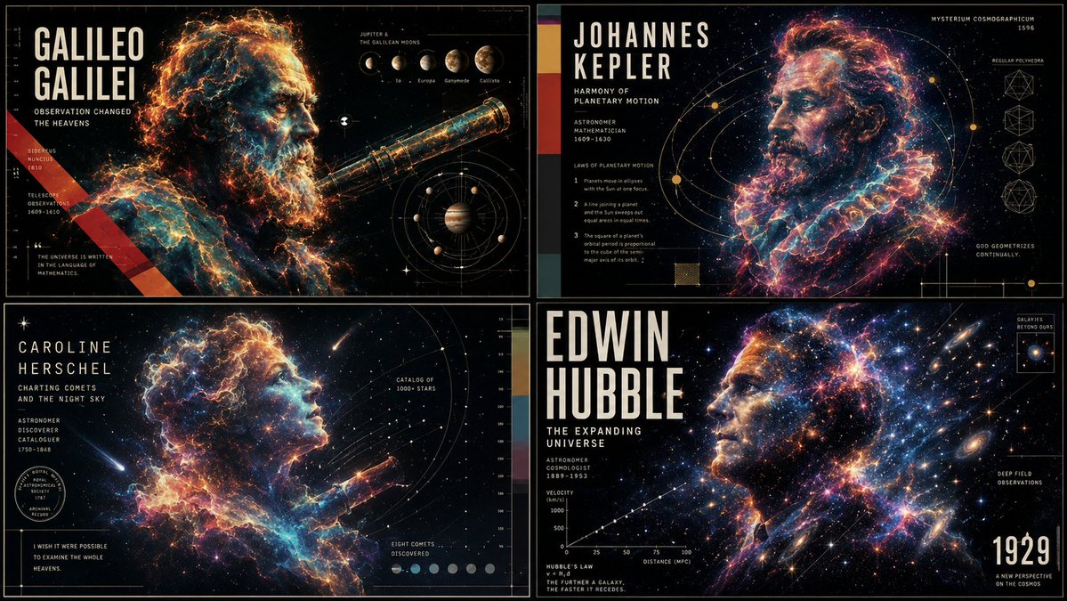 Ethereal Data Portrait for Astronomers AI image template preview