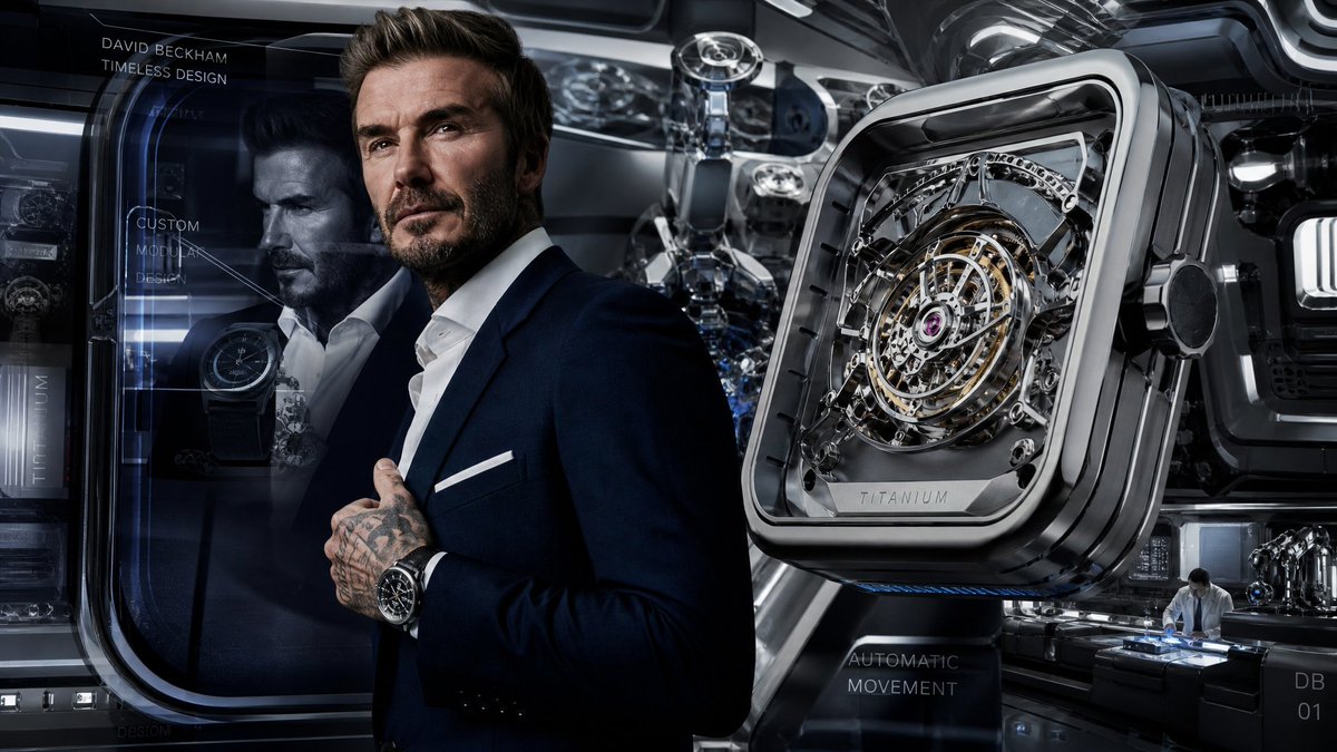 Futuristic Luxury Watch Ad AI image template preview