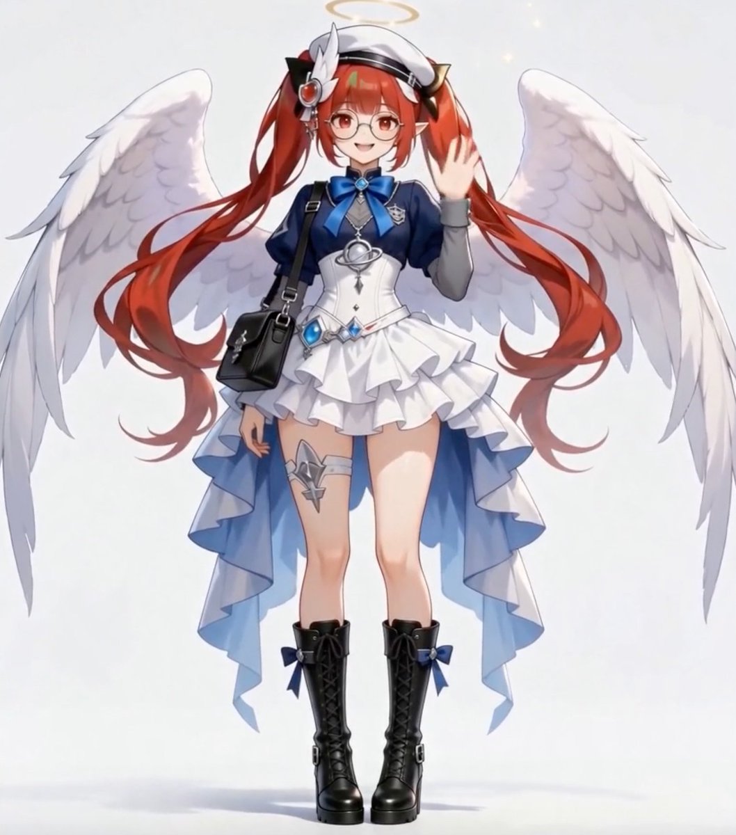 Anime Angel Schoolgirl Character AI image template preview