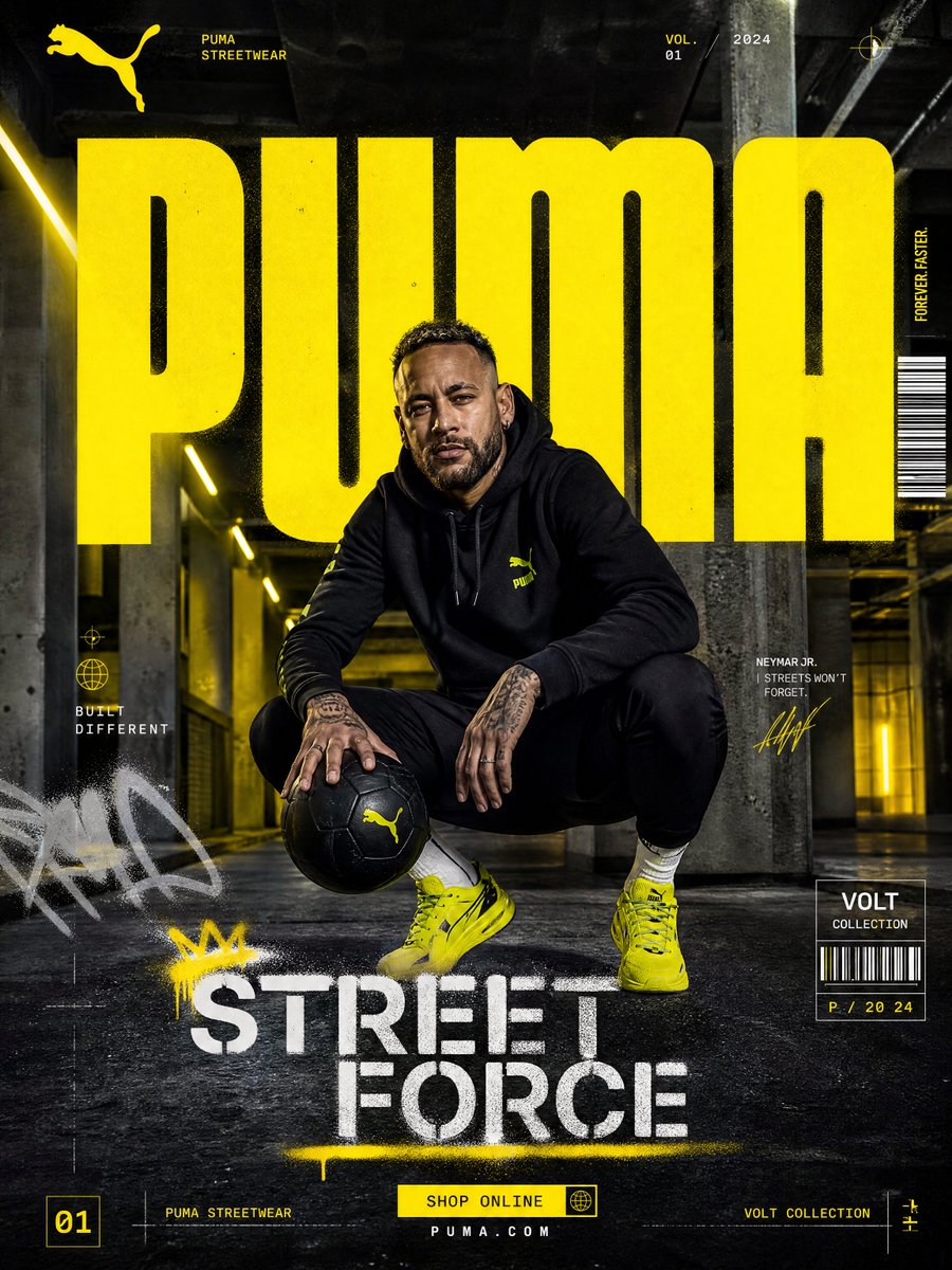 Puma Street Force Poster AI image template preview