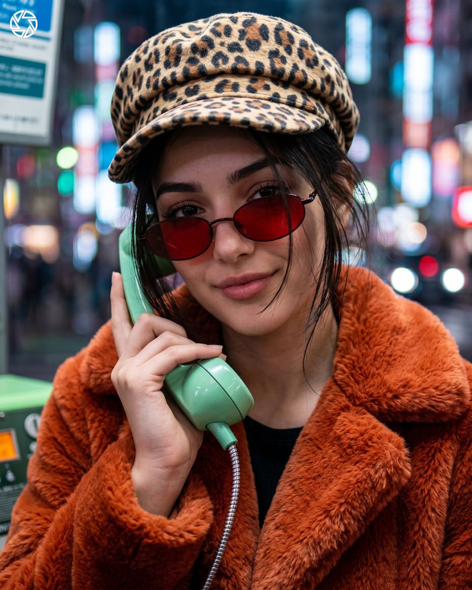 Cyber-Fashion Street Portrait AI image template preview