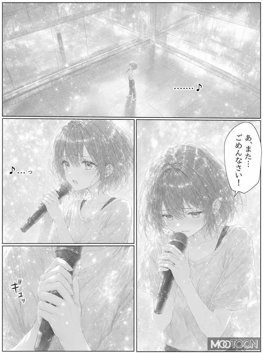 Sparkling Manga Singer Page AI image template preview