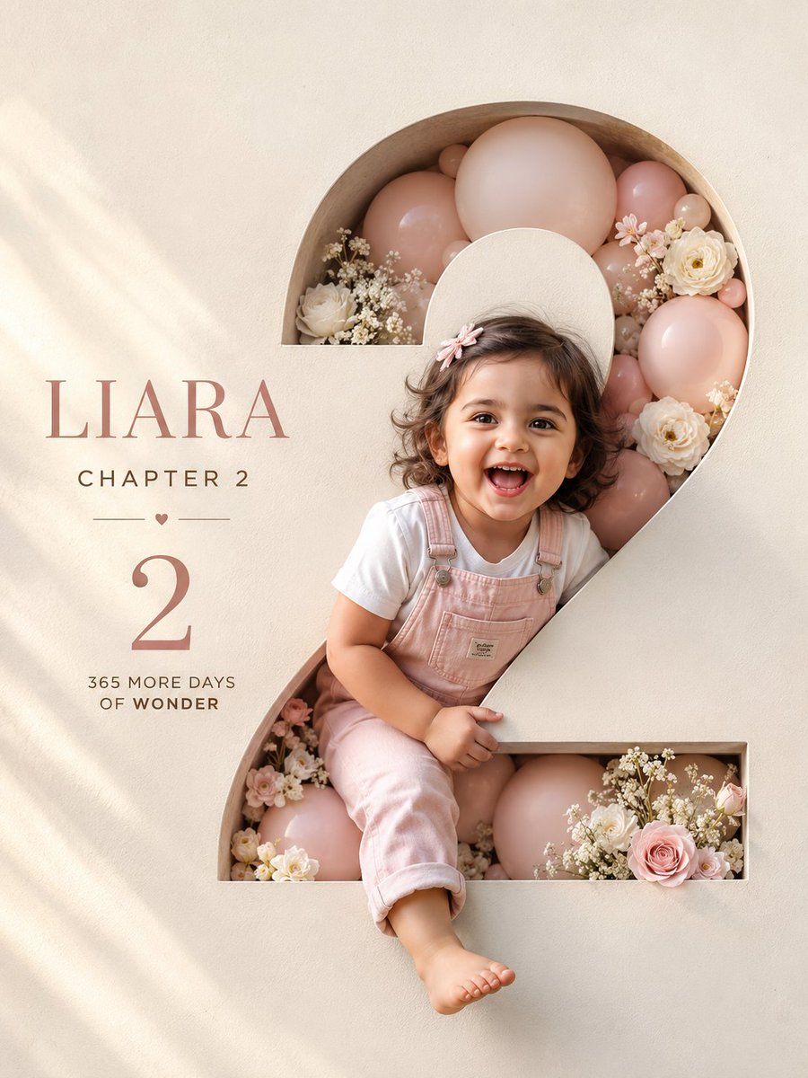Luxury 3D Birthday Poster AI image template preview