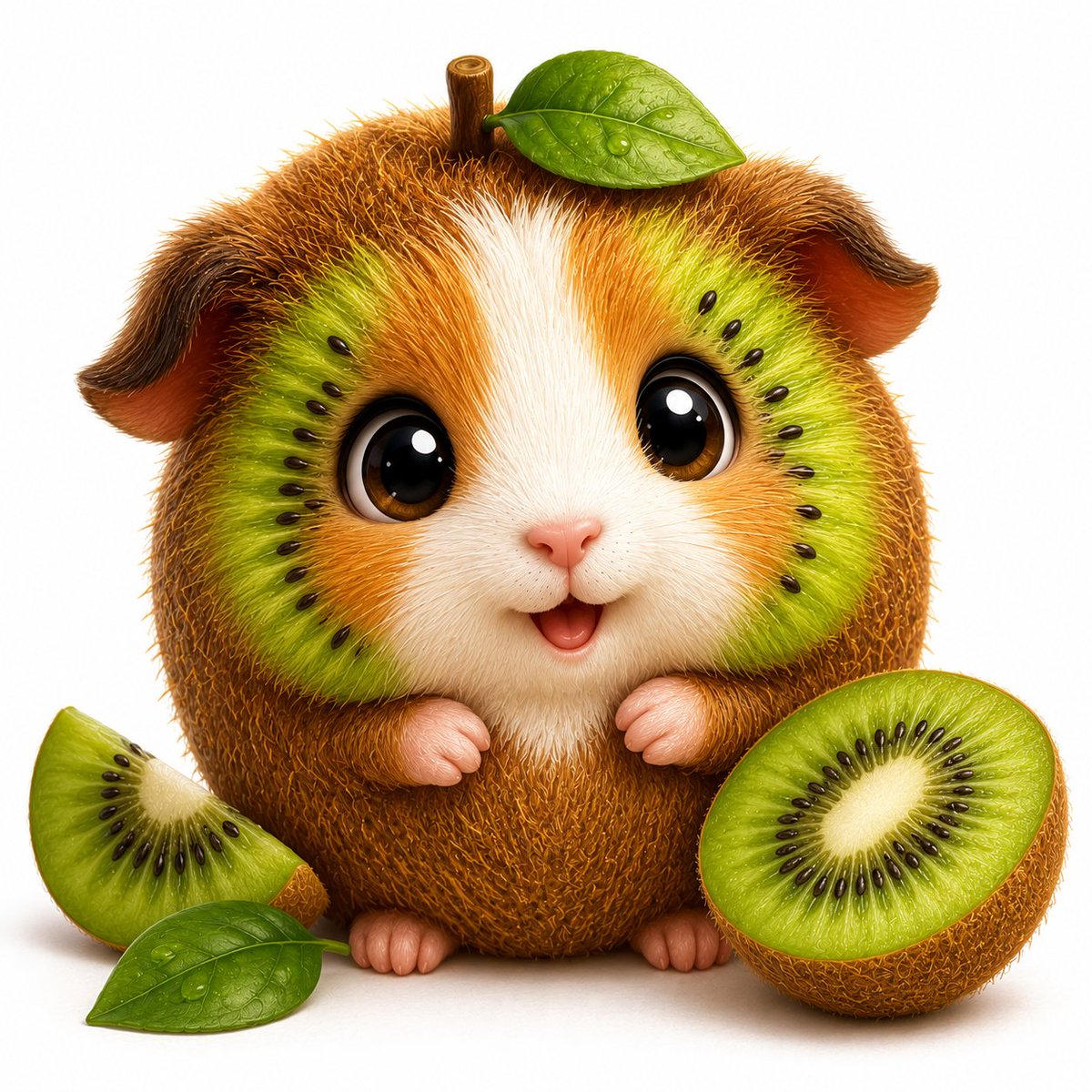 Adorable Fruit Animal Mascot AI image template preview