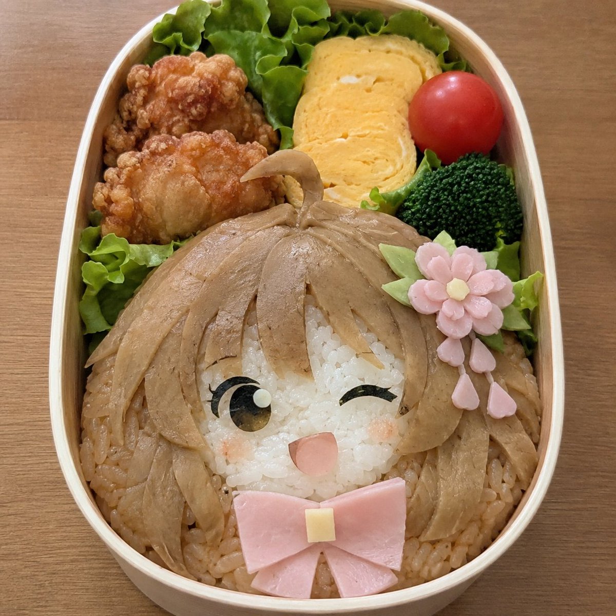 Anime Girl Character Bento AI image template preview