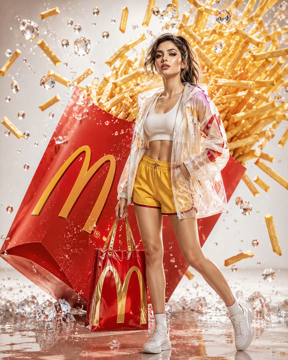 Fast-Food Couture Campaign AI image template preview