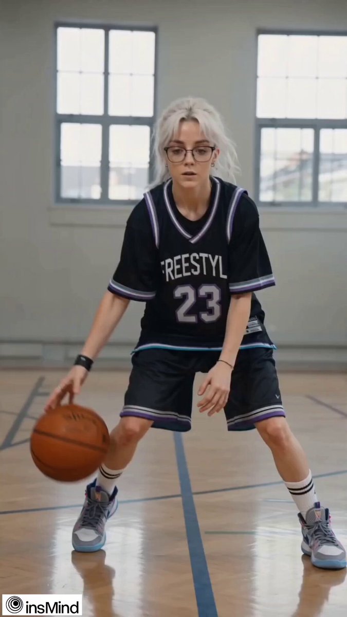 Teenage Girl Basketball Freestyle AI template preview