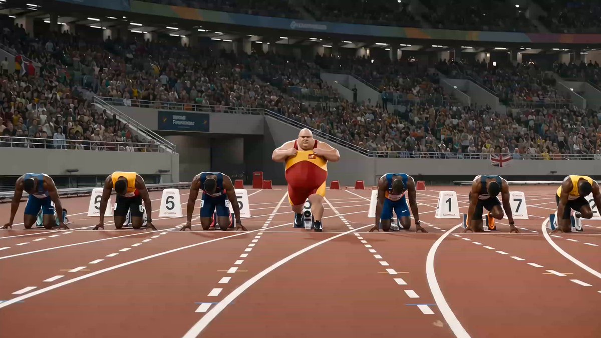 Humorous Fast Food Sprint Commercial AI template preview