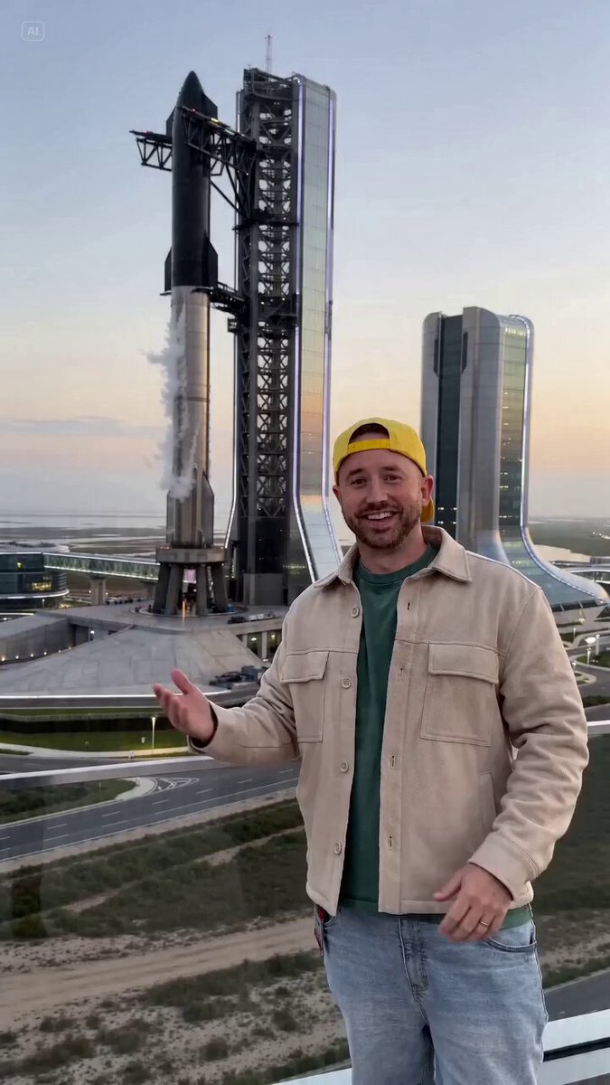 Influencer style Mars spaceport video AI template preview