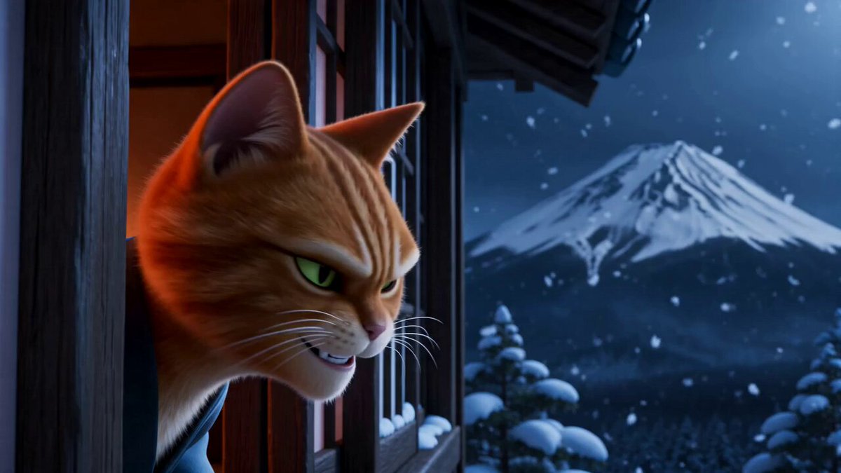Retro Japanese Cat Heist Animation AI template preview