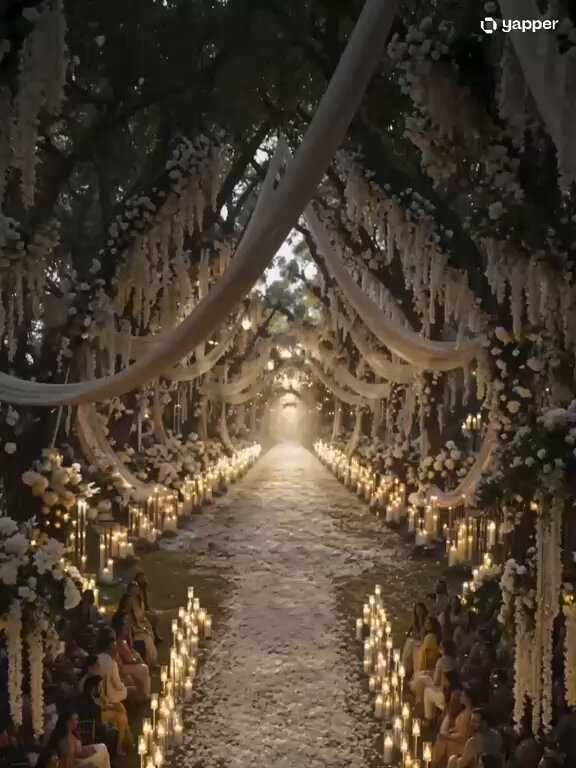 Ethereal Cathedral Forest Wedding AI template preview