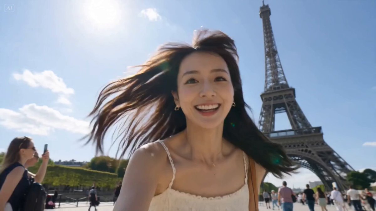 Paris Travel Vlog Cinematic Montage AI template preview