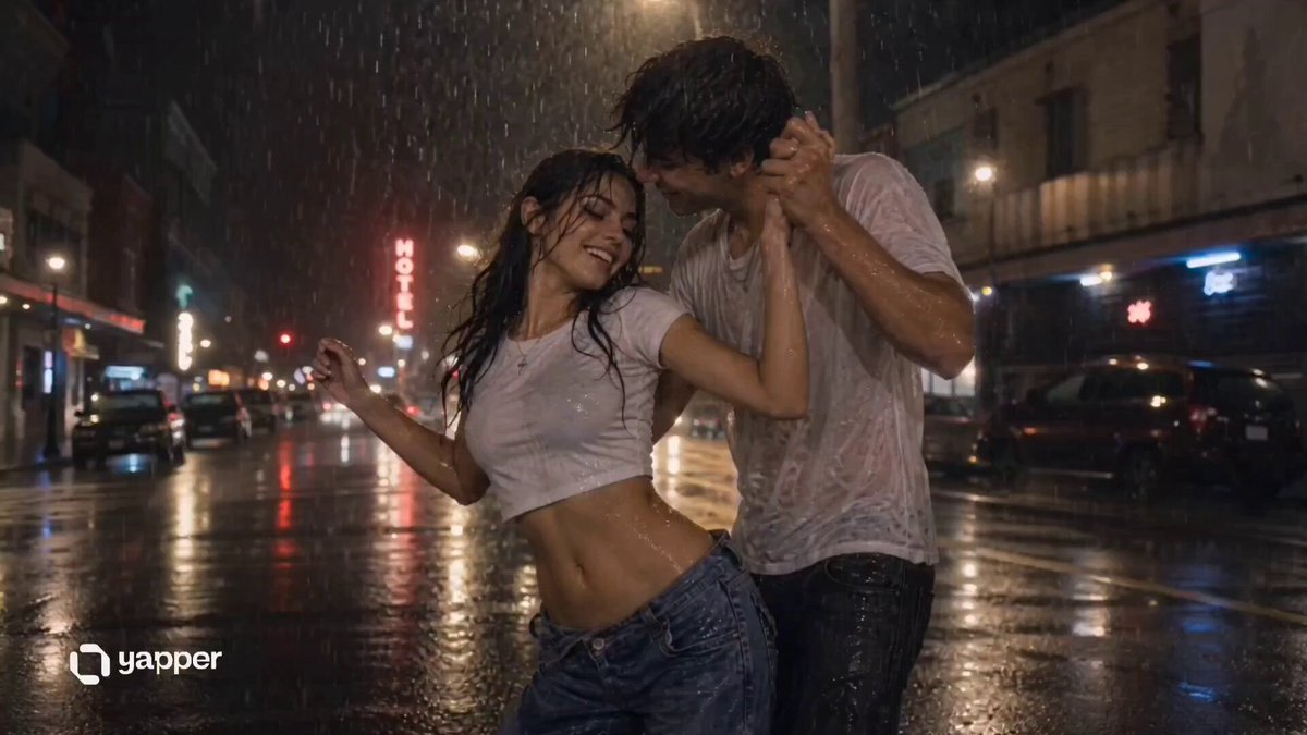 Romantic Rain Dance Sequence AI template preview