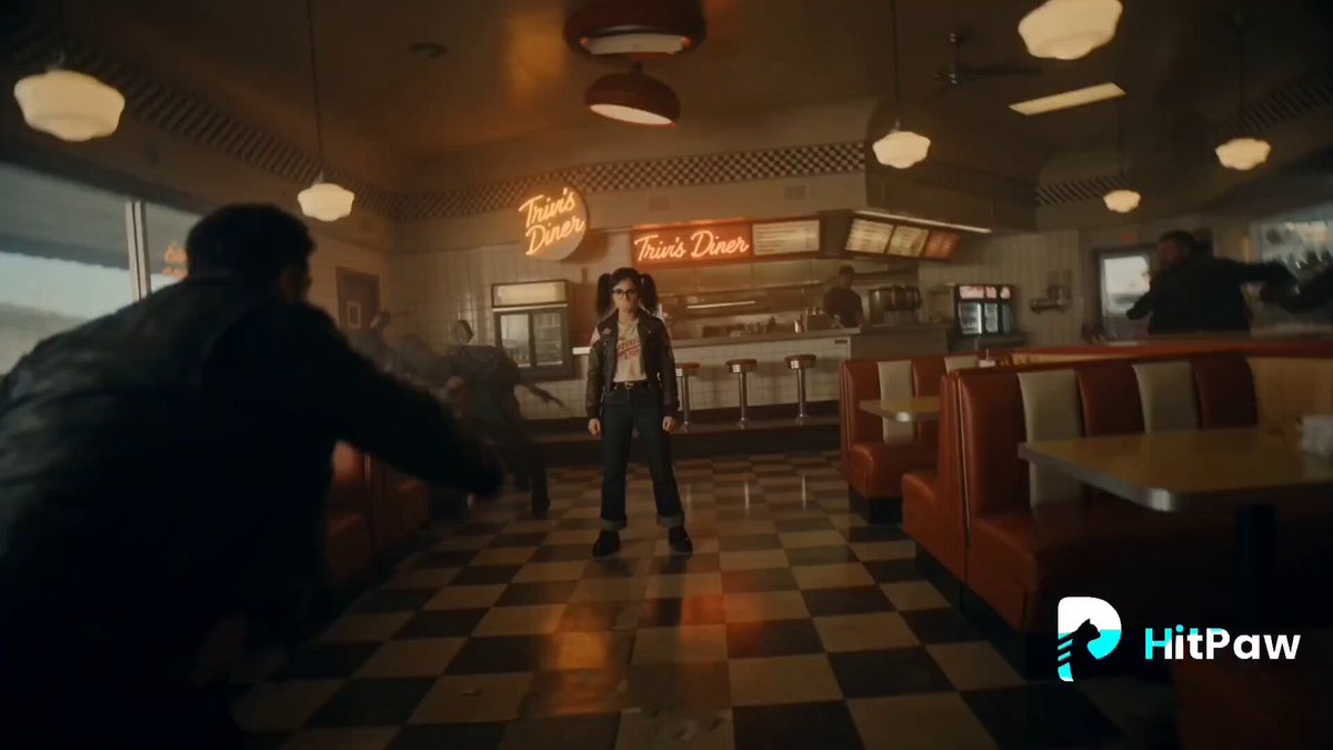 Cinematic Wing Chun Diner Fight AI template preview