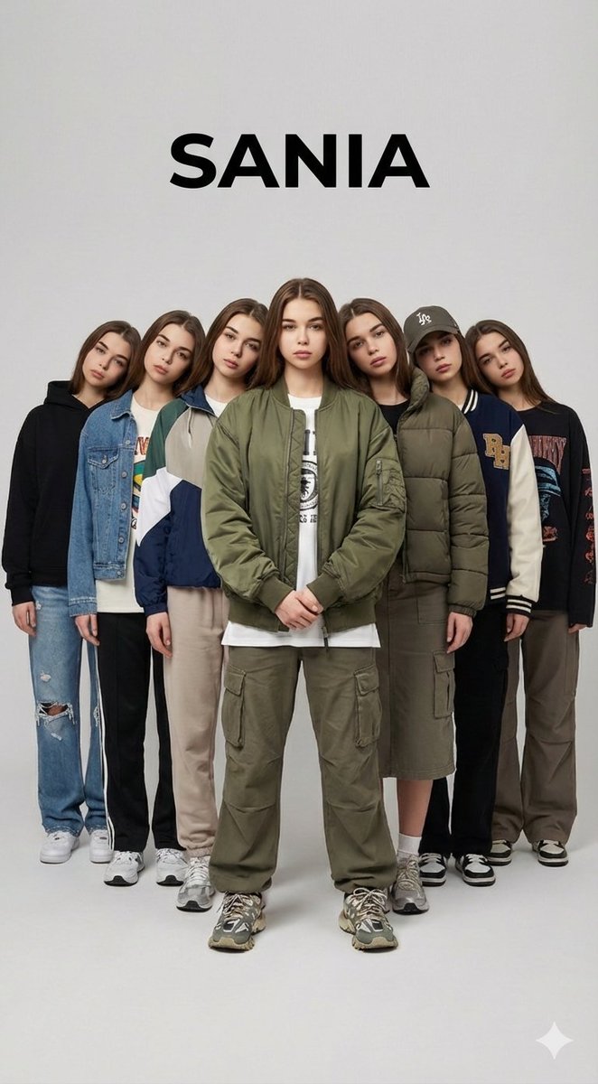 Surreal Multiplicity Fashion Editorial AI image template preview